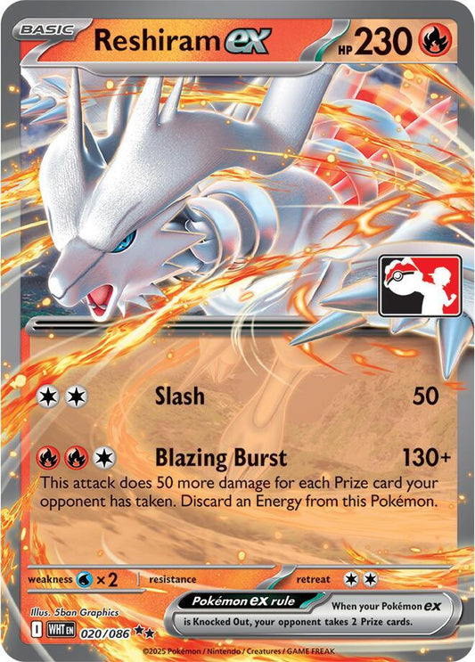 Reshiram ex - 020/086 [Prize Pack Series Cards] 020/086