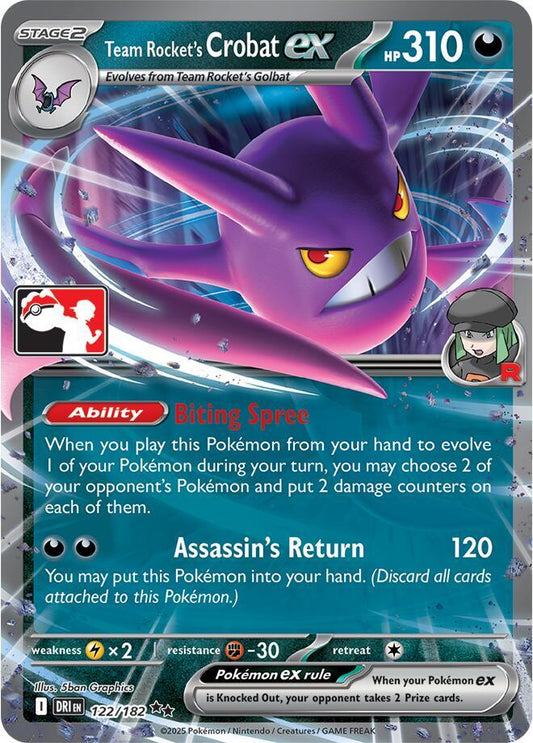 Team Rocket's Crobat ex - 122/182 [Prize Pack Series Cards] 122/182