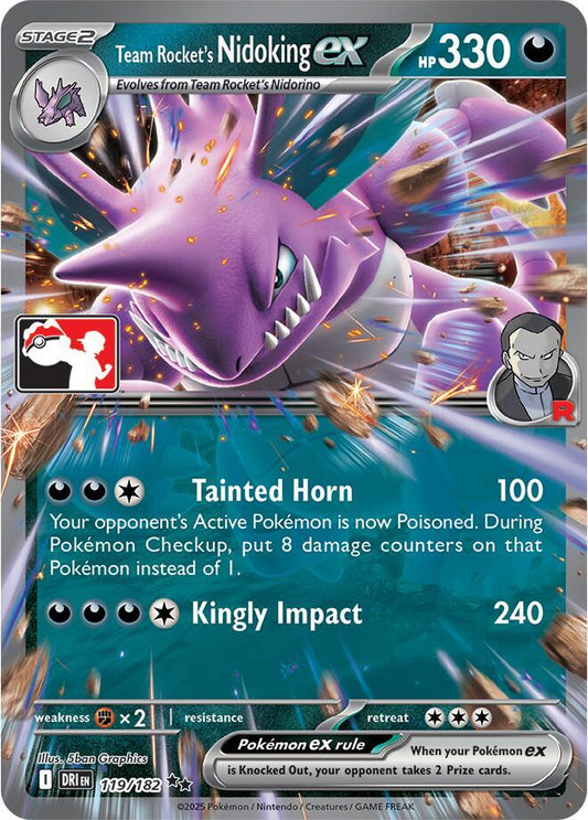 Team Rocket's Nidoking ex - 119/182 [Prize Pack Series Cards] 119/182