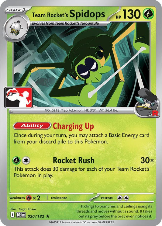 Team Rocket's Spidops  - 020/182 [Prize Pack Series Cards] 020/182