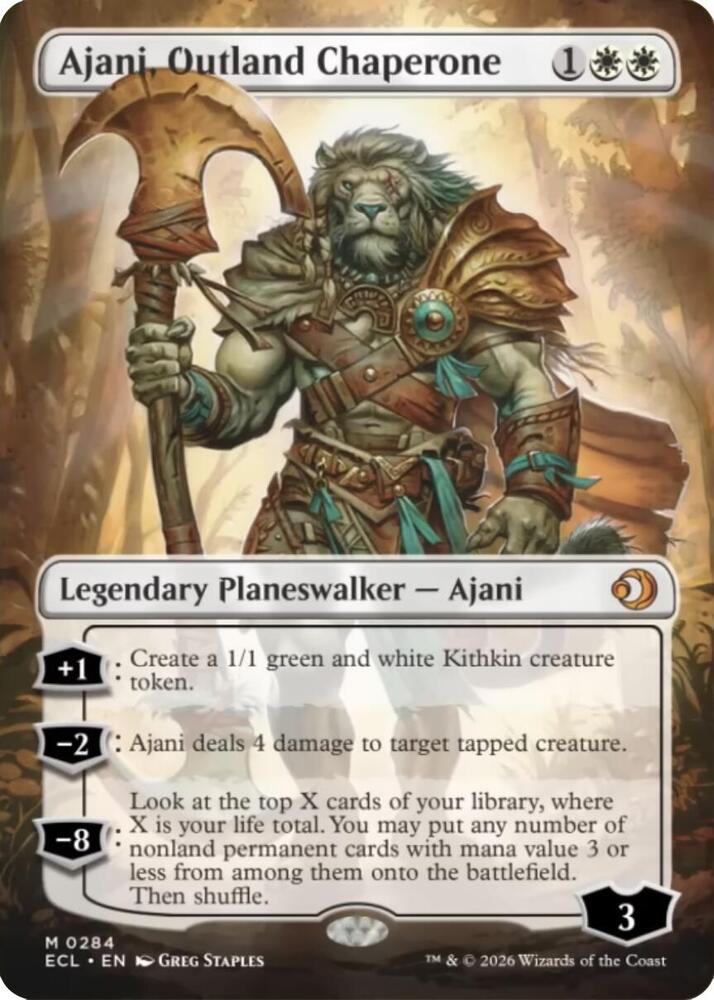 Ajani, Outland Chaperone (Borderless) [Lorwyn Eclipsed] 284