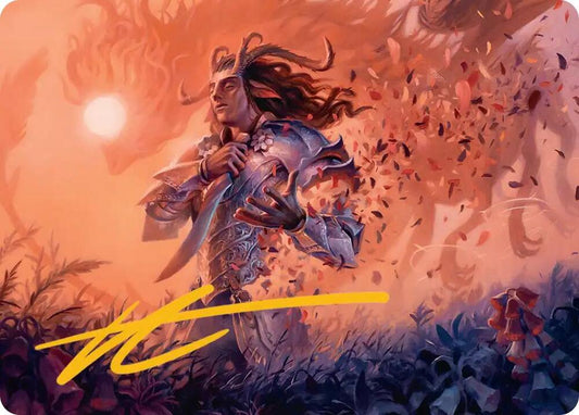 Rhys, the Evermore Art Card (Gold-Stamped Signature) [Art Series: Lorwyn Eclipsed] 4