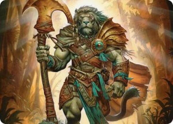 Ajani, Outland Chaperone Art Card [Art Series: Lorwyn Eclipsed] 28