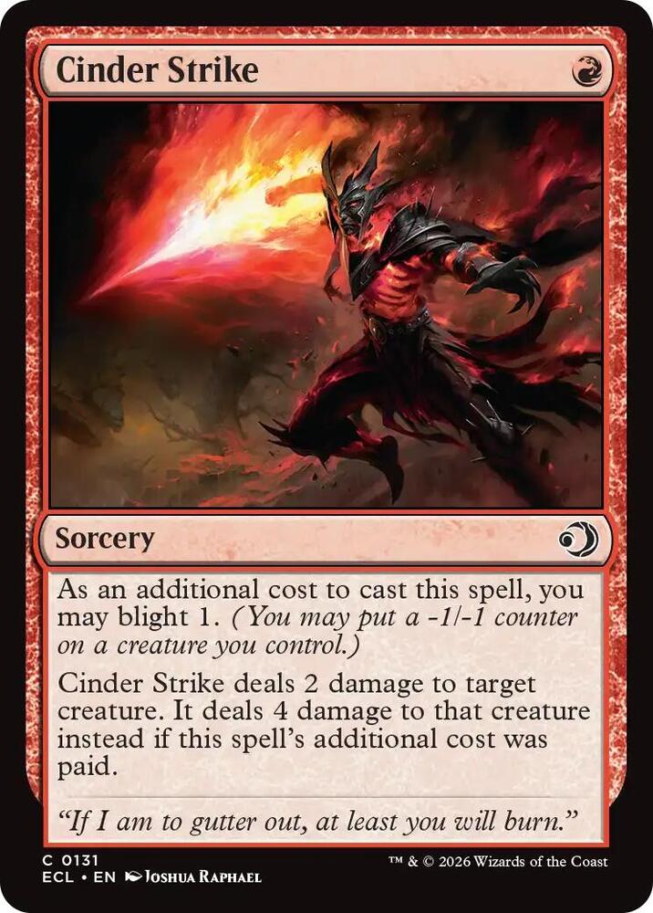 Cinder Strike [Lorwyn Eclipsed] 131