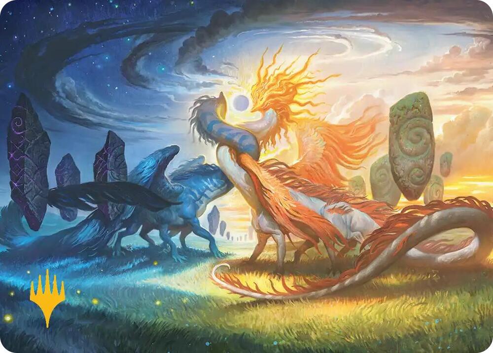 Celestial Reunion Art Card (19/54) (Gold-Stamped Planeswalker Symbol) [Art Series: Lorwyn Eclipsed] 19