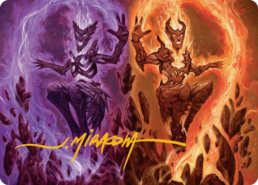 Fire Covenant Art Card (Gold-Stamped Signature) [Art Series: Lorwyn Eclipsed] 52