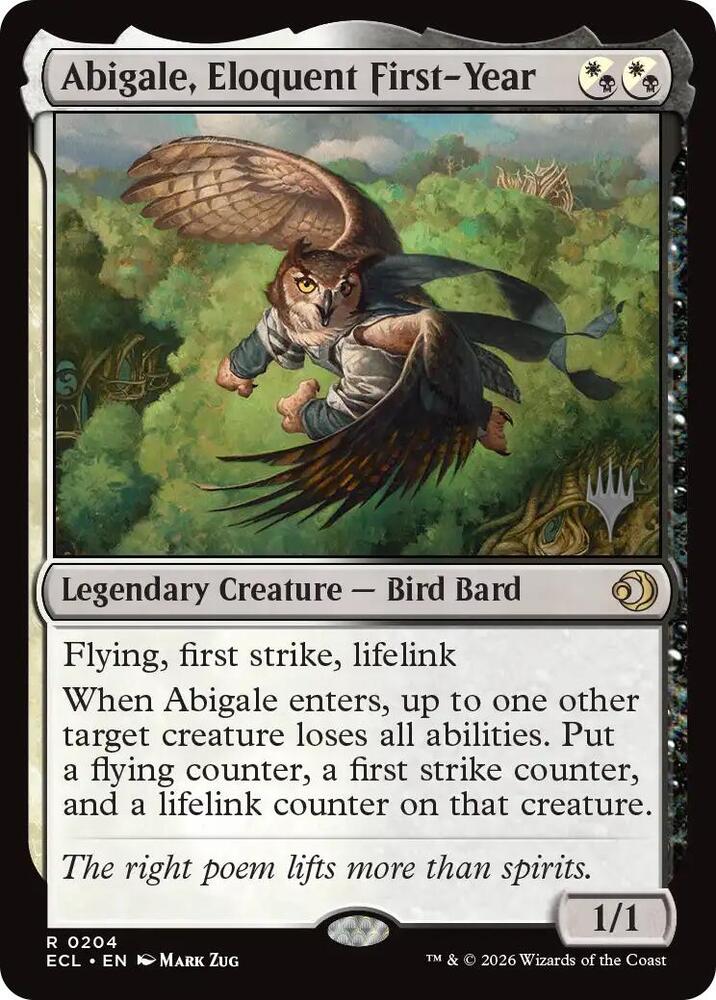 Abigale, Eloquent First-Year [Promo Pack: Lorwyn Eclipsed] 204
