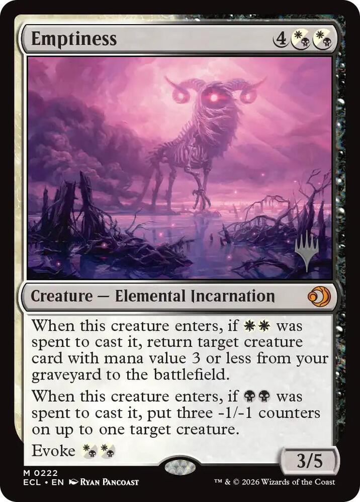 Emptiness [Promo Pack: Lorwyn Eclipsed] 222