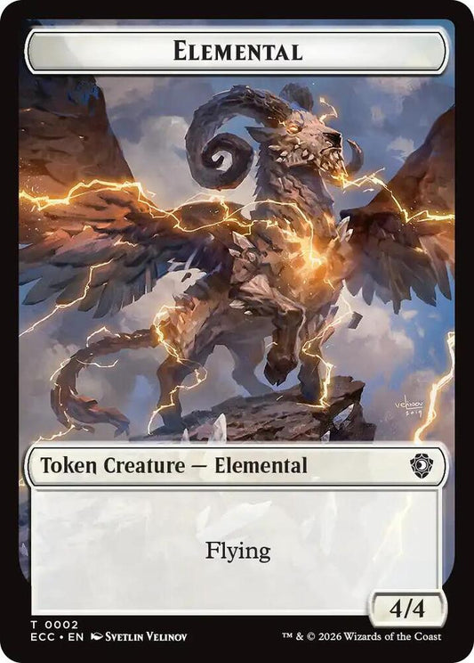 Elemental (0002) // Elemental (0009) Double-Sided Token [Commander: Lorwyn Eclipsed] 2 // 9