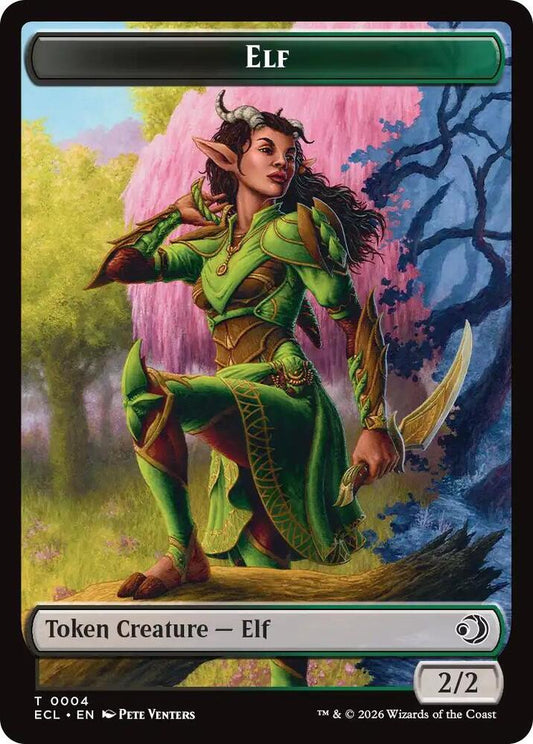 Elf // Kithkin (0007) Double-Sided Token [Lorwyn Eclipsed] 4 // 7