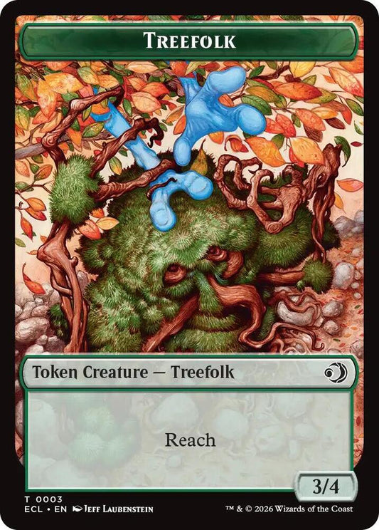 Treefolk // Goblin Double-Sided Token [Lorwyn Eclipsed] 3 // 6