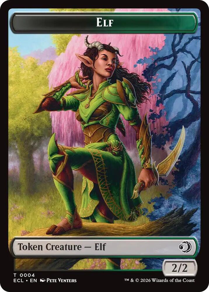 Elf // Treasure Double-Sided Token [Lorwyn Eclipsed] 4 // 10