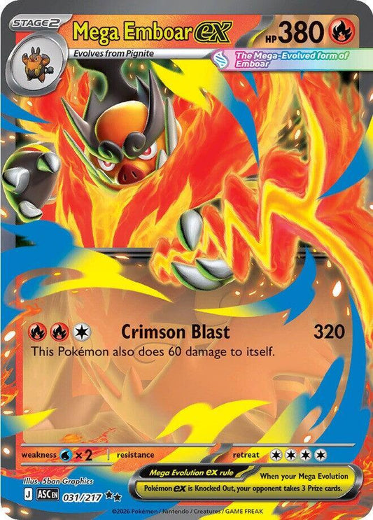 Mega Emboar ex - 031/217 [ME: Ascended Heroes] 031/217