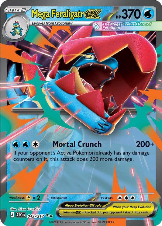 Mega Feraligatr ex - 043/217 [ME: Ascended Heroes] 043/217