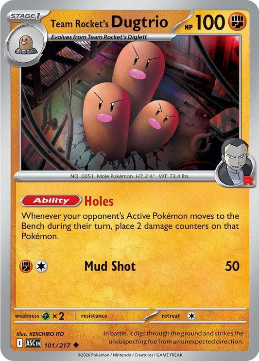 Team Rocket's Dugtrio - 101/217 [ME: Ascended Heroes] 101/217