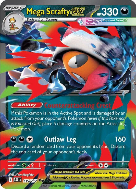 Mega Scrafty ex - 135/217 [ME: Ascended Heroes] 135/217
