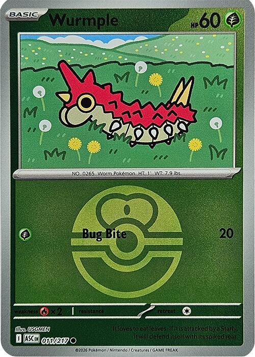 Wurmple (Love Ball) [ME: Ascended Heroes] 011/217