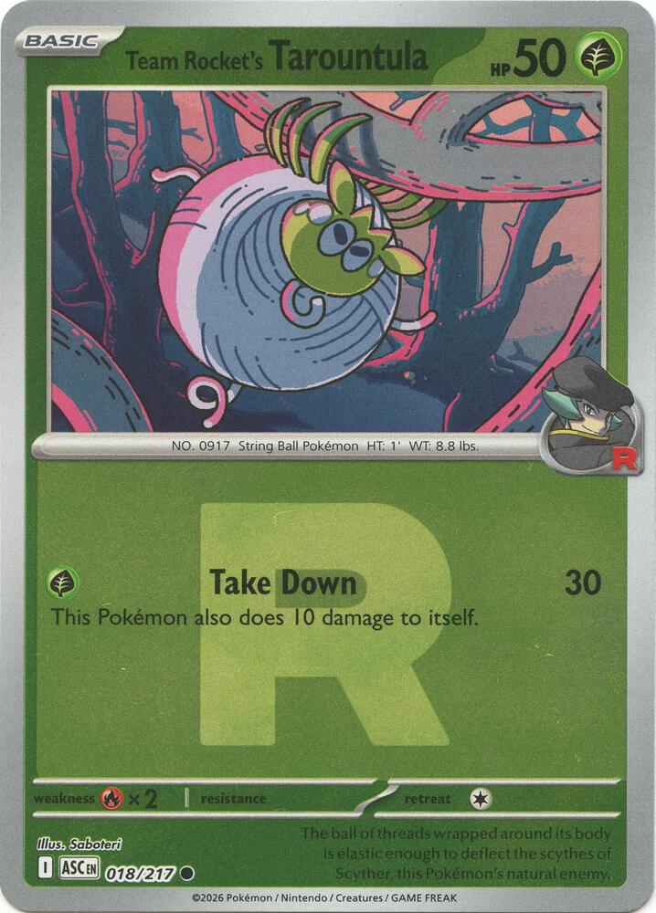 Team Rocket's Tarountula (Team Rocket) [ME: Ascended Heroes] 018/217