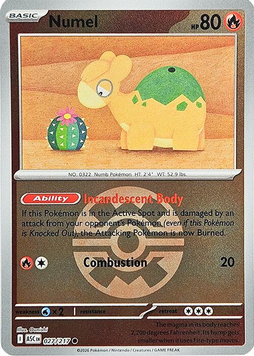 Numel - 027/217 (Quick Ball) [ME: Ascended Heroes] 027/217