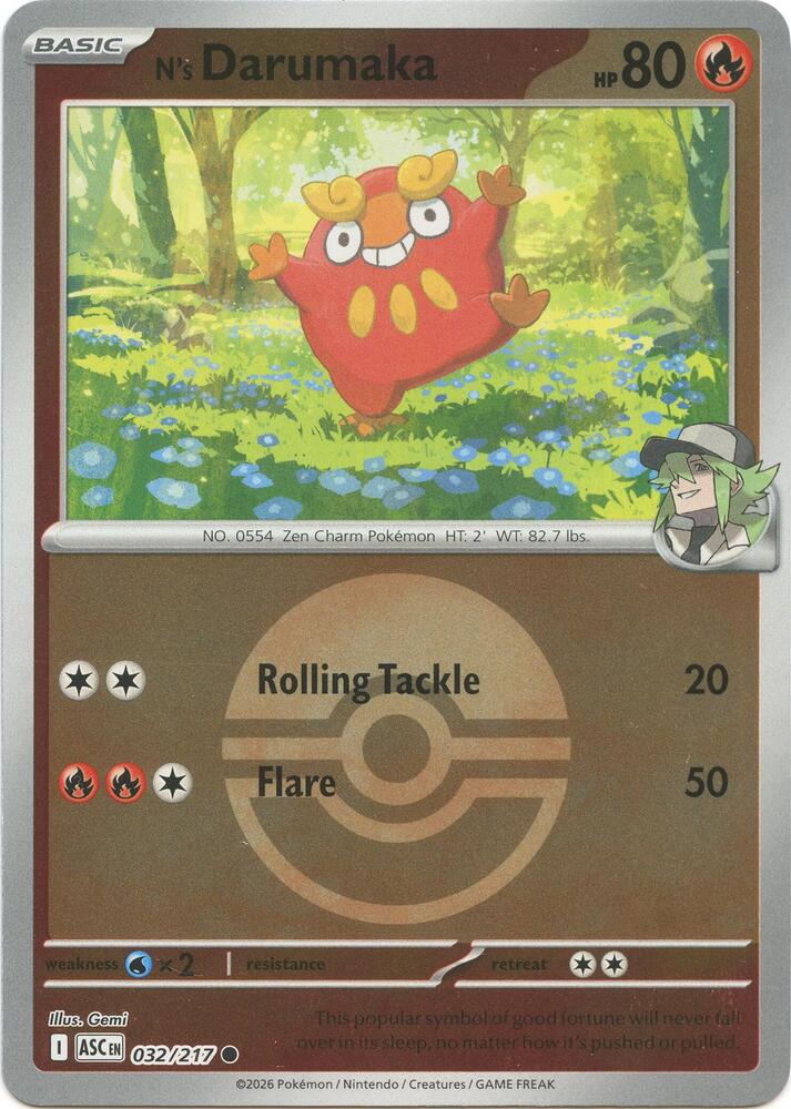 N's Darumaka (Poke Ball) [ME: Ascended Heroes] 032/217