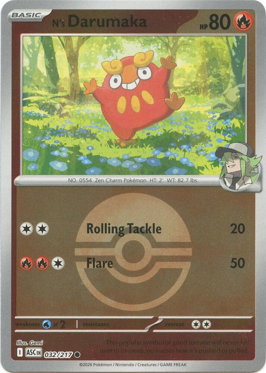 N's Darumaka (Poke Ball) [ME: Ascended Heroes] 032/217