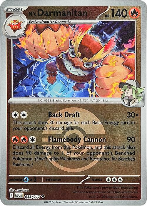 N's Darmanitan (Poke Ball) [ME: Ascended Heroes] 033/217