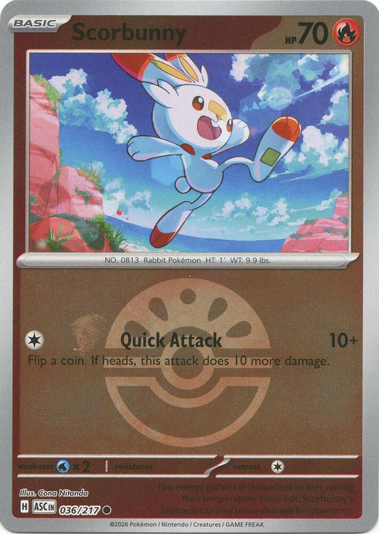 Scorbunny - 036/217 (Friend Ball) [ME: Ascended Heroes] 036/217