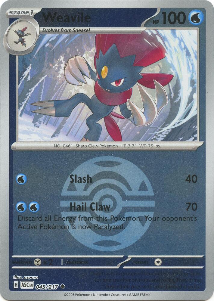 Weavile - 045/217 (Dusk Ball) [ME: Ascended Heroes] 045/217