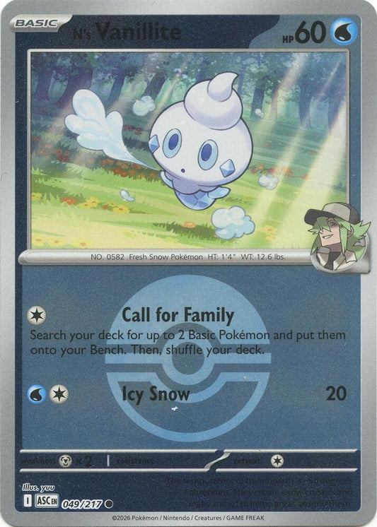 N's Vanillite (Poke Ball) [ME: Ascended Heroes] 049/217