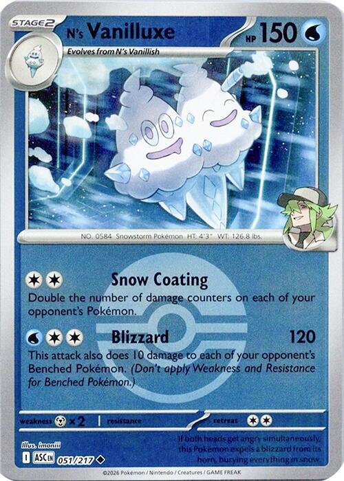 N's Vanilluxe (Poke Ball) [ME: Ascended Heroes] 051/217