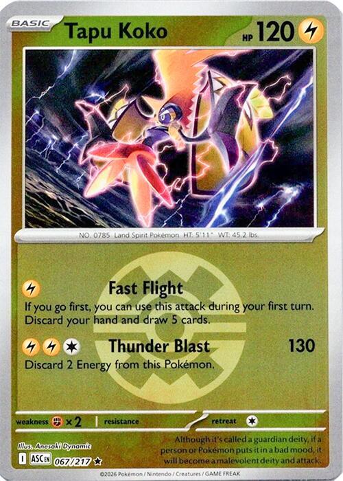 Tapu Koko (Quick Ball) [ME: Ascended Heroes] 067/217