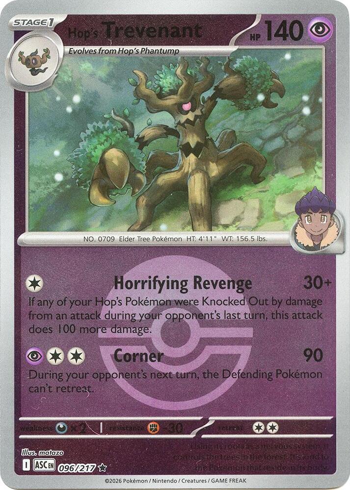 Hop's Trevenant - 096/217 (Poke Ball) [ME: Ascended Heroes] 096/217