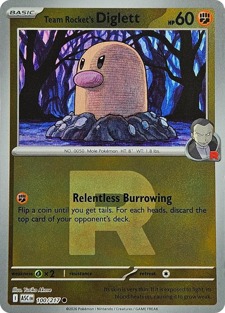 Team Rocket's Diglett (Team Rocket) [ME: Ascended Heroes] 100/217