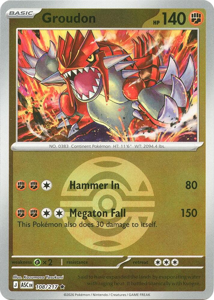 Groudon (Dusk Ball) [ME: Ascended Heroes] 108/217
