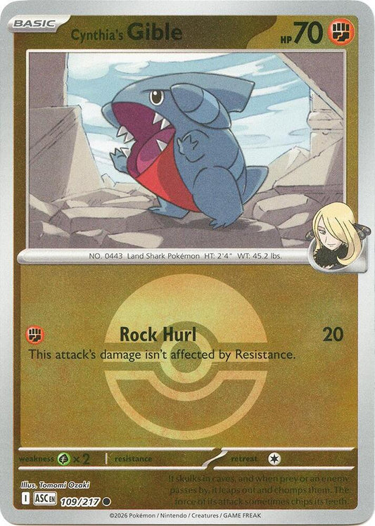 Cynthia's Gible (Poke Ball) [ME: Ascended Heroes] 109/217