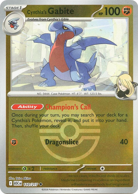 Cynthia's Gabite (Poke Ball) [ME: Ascended Heroes] 110/217
