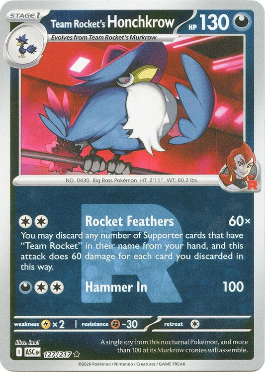 Team Rocket's Honchkrow (Team Rocket) [ME: Ascended Heroes] 127/217
