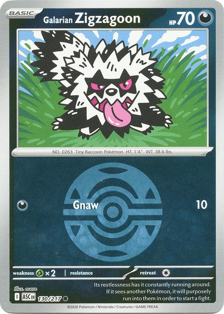 Galarian Zigzagoon (Dusk Ball) [ME: Ascended Heroes] 130/217