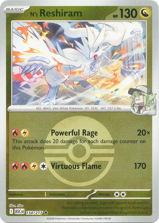 N's Reshiram (Poke Ball) [ME: Ascended Heroes] 154/217