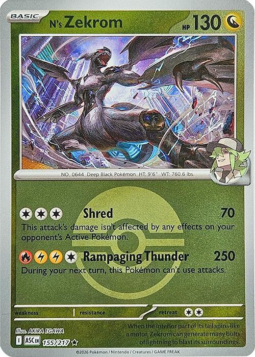 N's Zekrom (Poke Ball) [ME: Ascended Heroes] 155/217