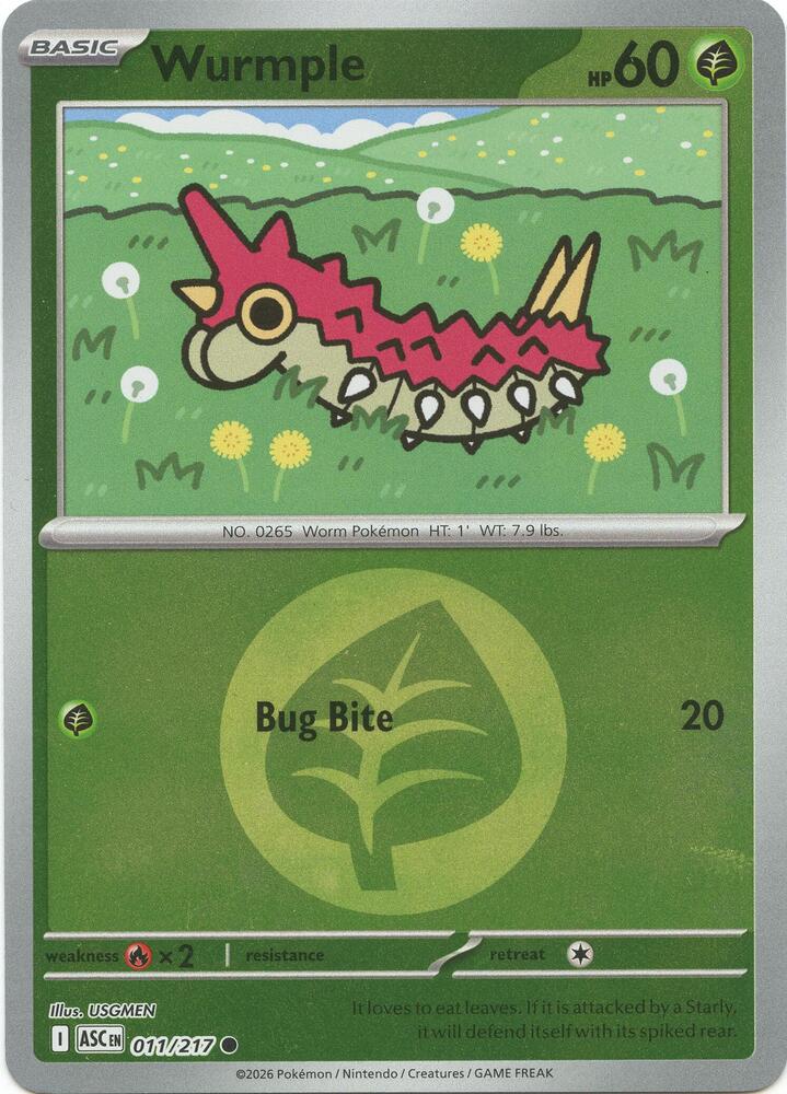 Wurmple (Energy Symbol Pattern) [ME: Ascended Heroes] 011/217