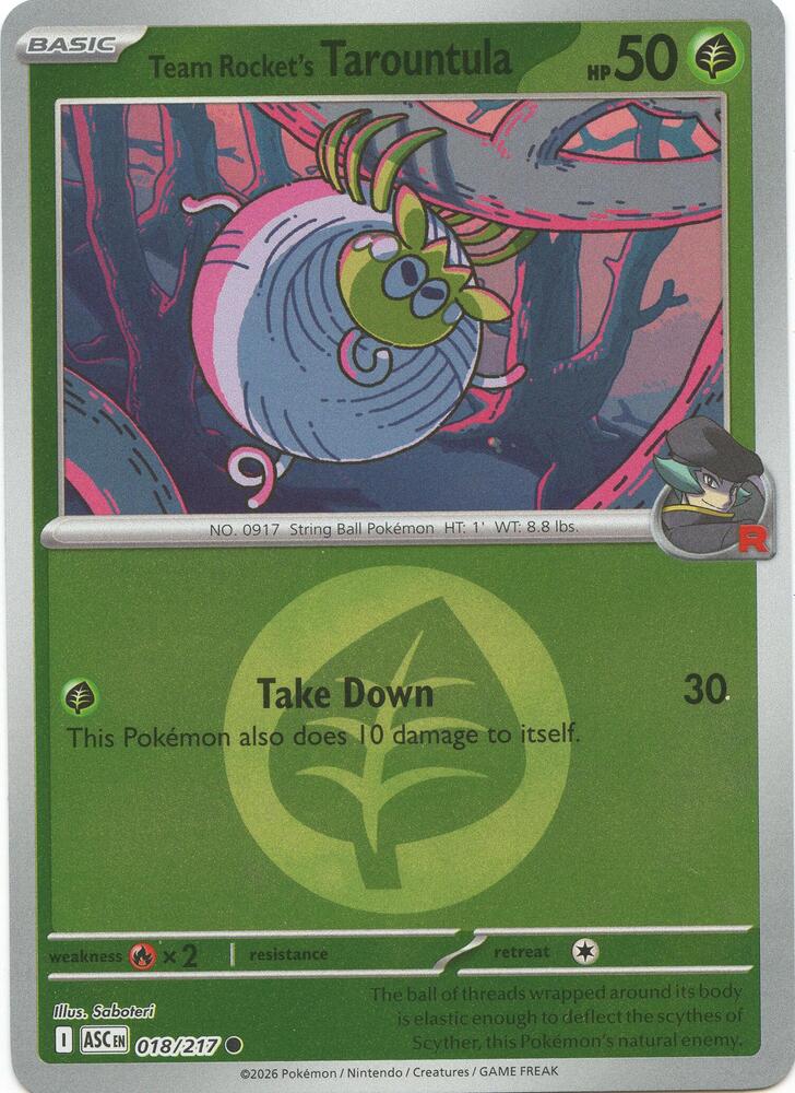 Team Rocket's Tarountula (Energy Symbol Pattern) [ME: Ascended Heroes] 018/217