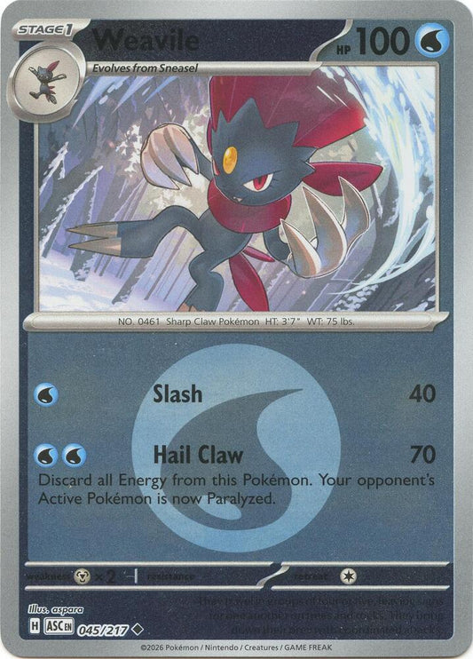 Weavile - 045/217 (Energy Symbol Pattern) [ME: Ascended Heroes] 045/217