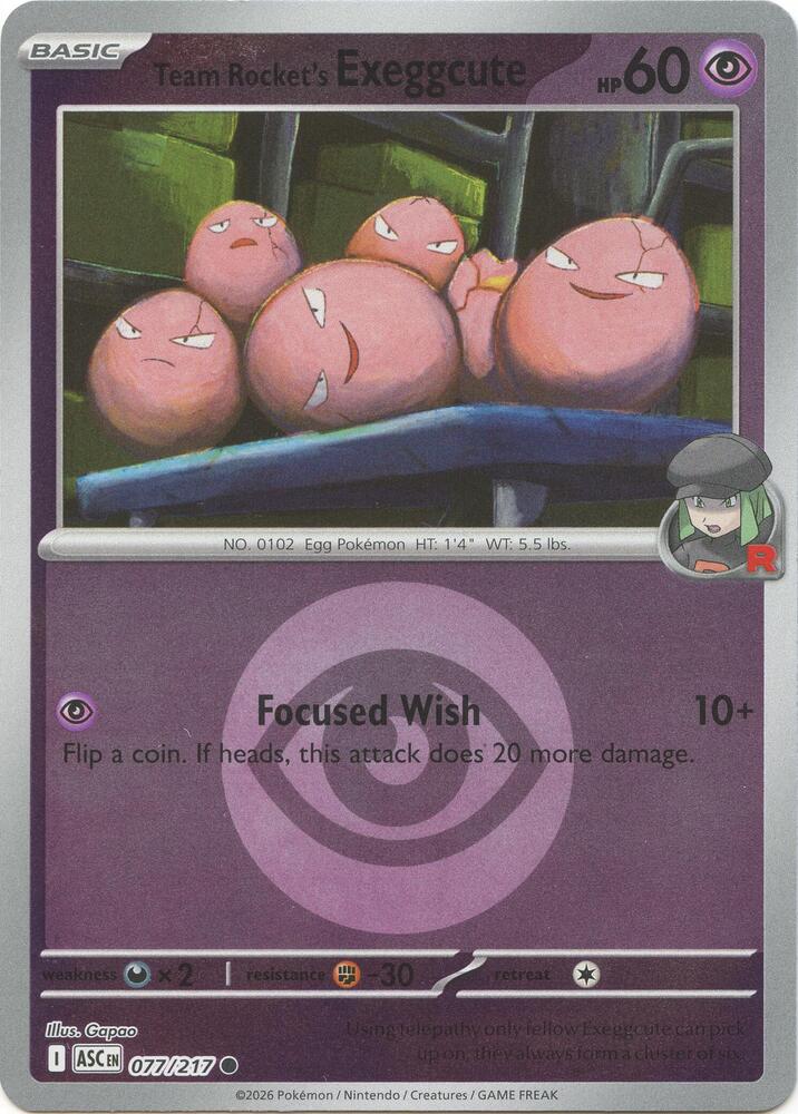 Team Rocket's Exeggcute (Energy Symbol Pattern) [ME: Ascended Heroes] 077/217