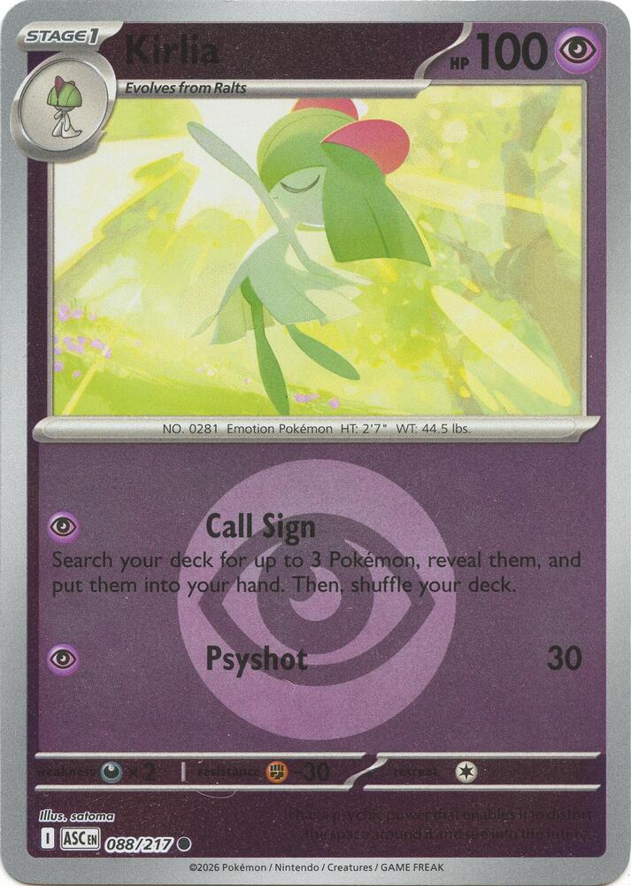 Kirlia (Energy Symbol Pattern) [ME: Ascended Heroes] 088/217