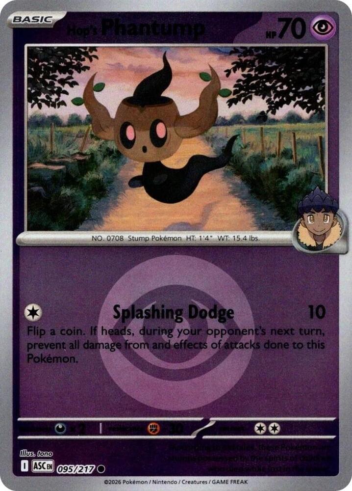 Hop's Phantump (Energy Symbol Pattern) [ME: Ascended Heroes] 095/217