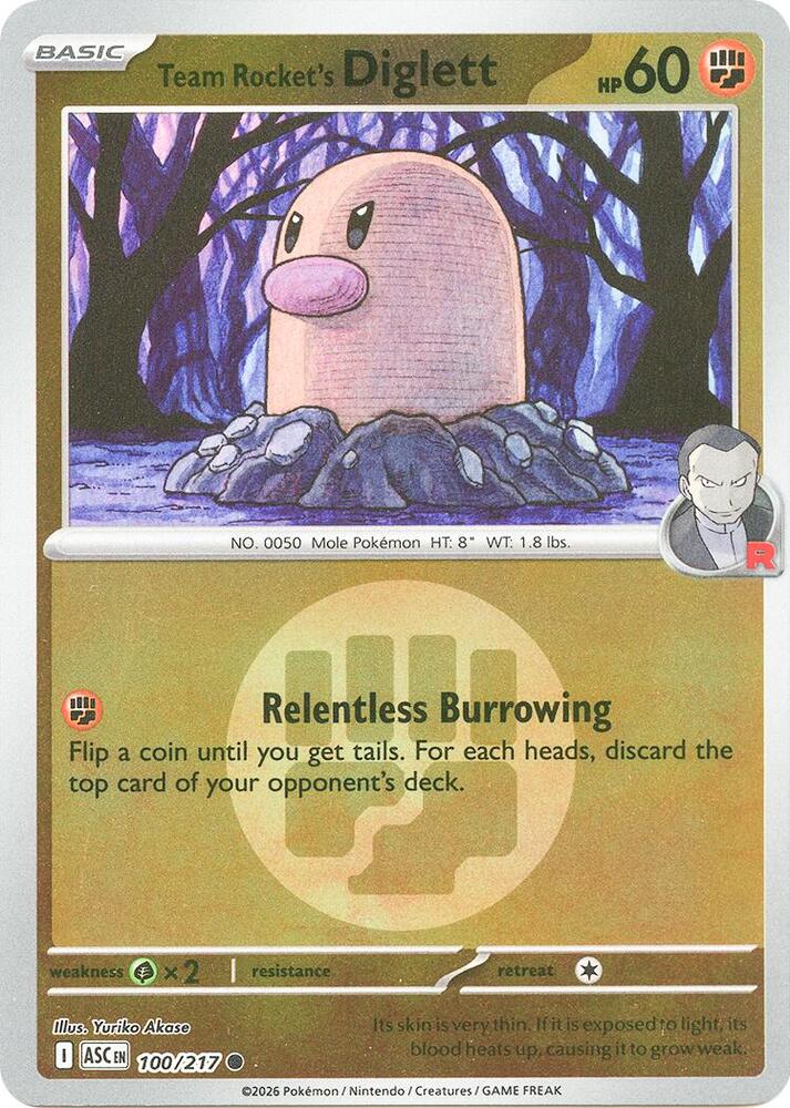 Team Rocket's Diglett (Energy Symbol Pattern) [ME: Ascended Heroes] 100/217
