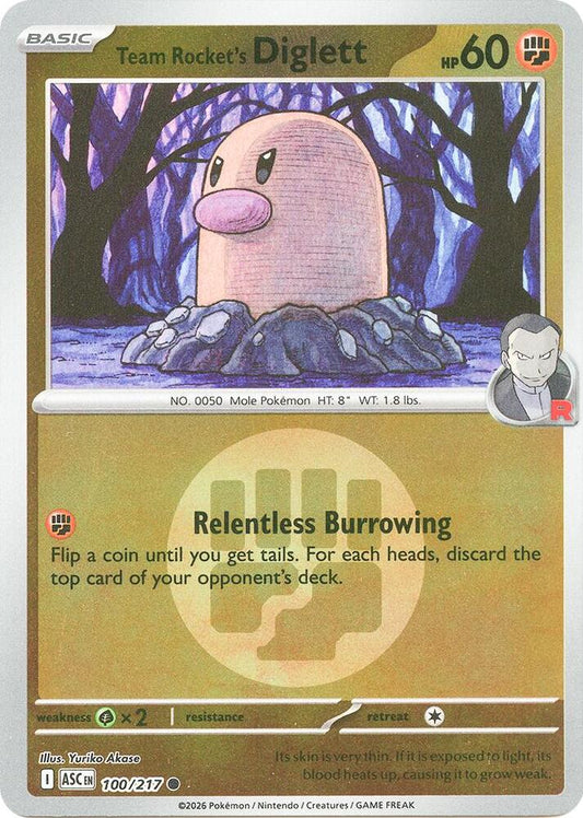 Team Rocket's Diglett (Energy Symbol Pattern) [ME: Ascended Heroes] 100/217