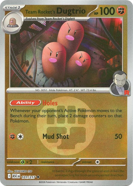 Team Rocket's Dugtrio - 101/217 (Energy Symbol Pattern) [ME: Ascended Heroes] 101/217
