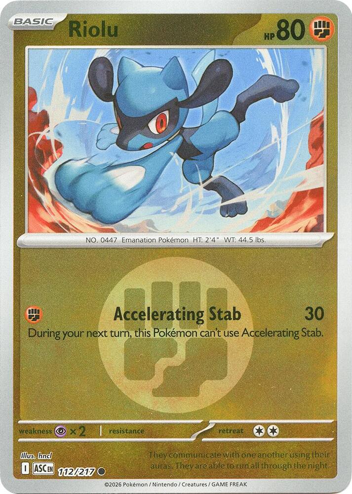 Riolu (Energy Symbol Pattern) [ME: Ascended Heroes] 112/217